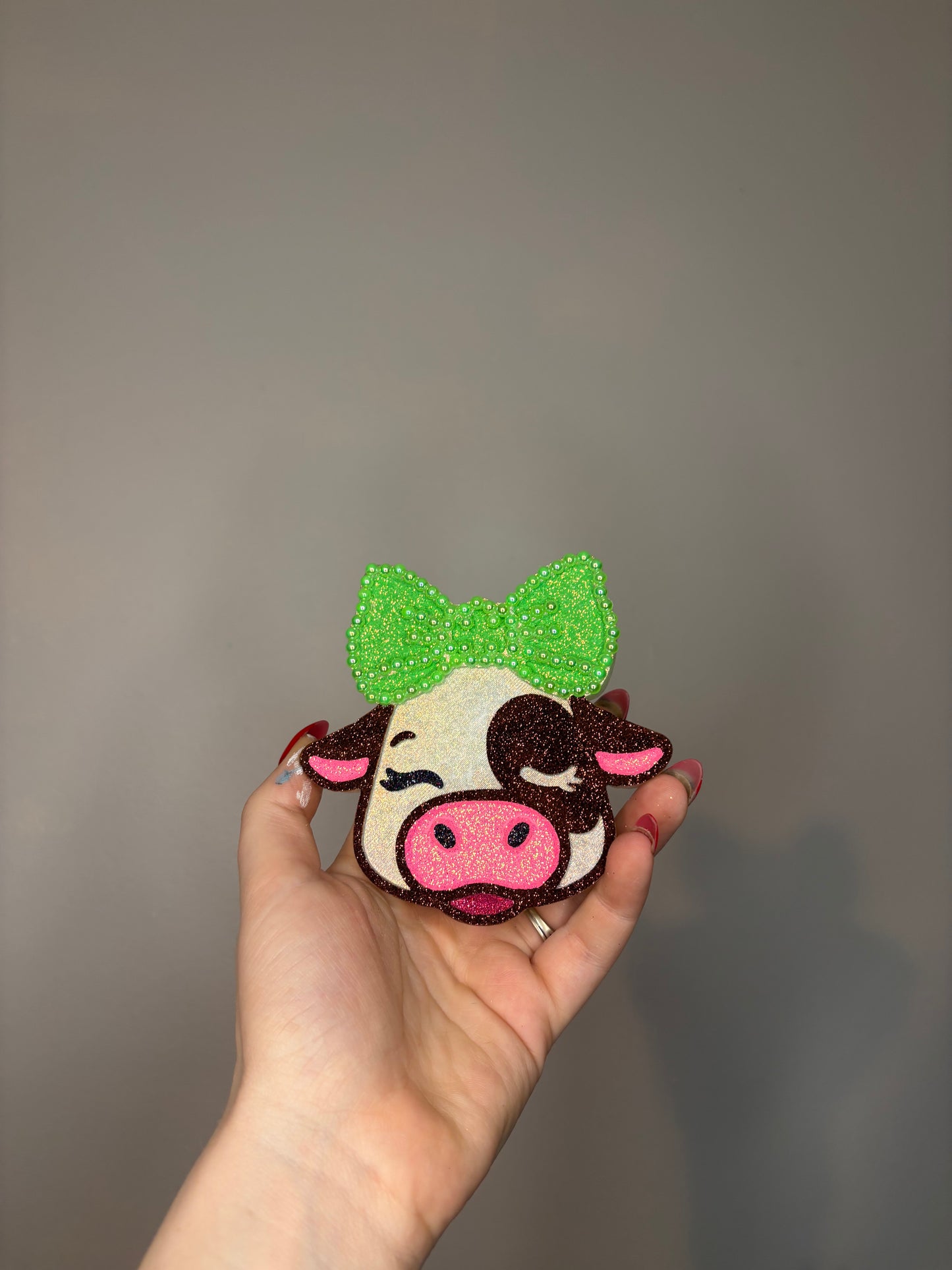 Cow with Green Bow