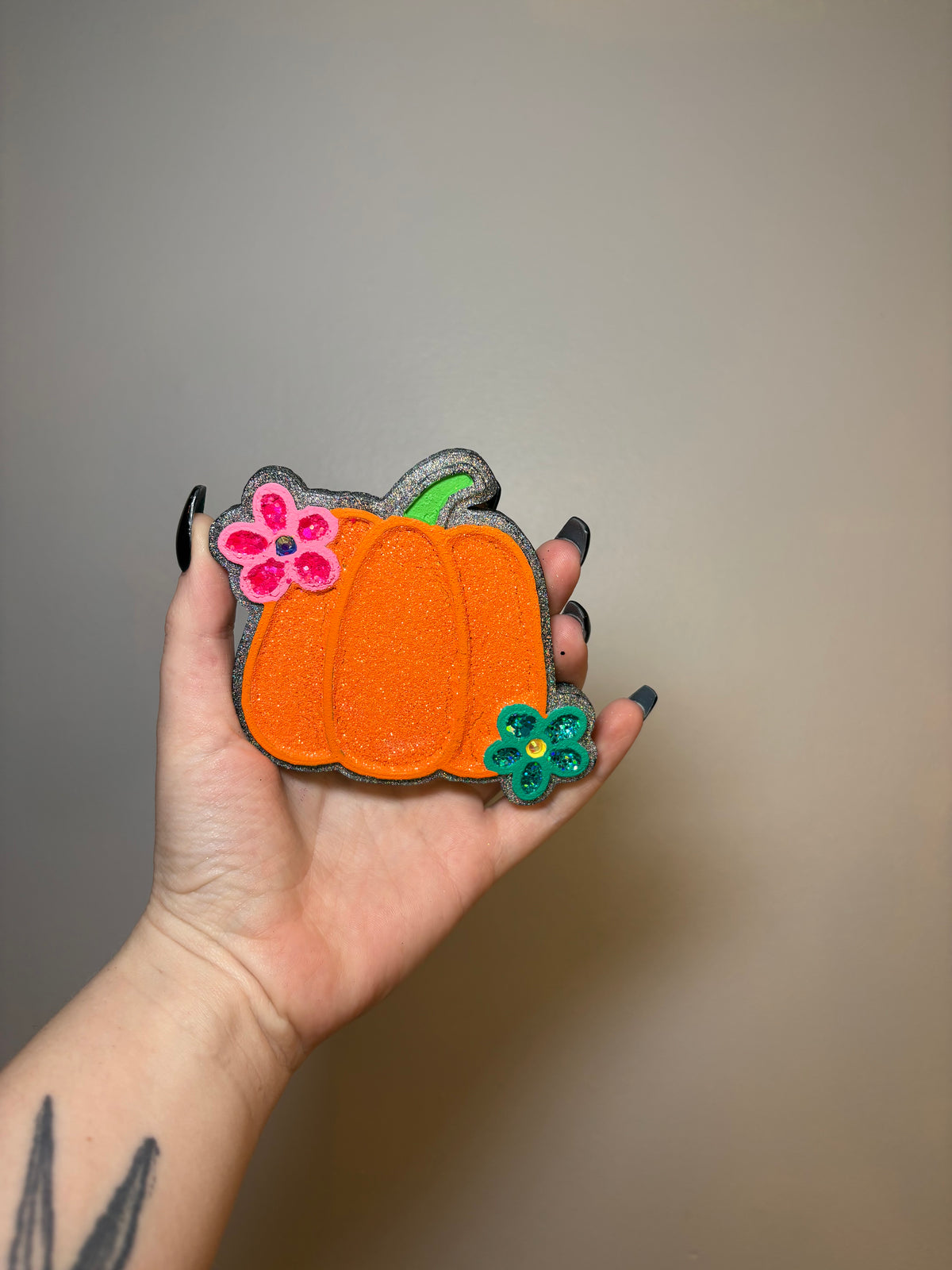 Pumpkin with flowers
