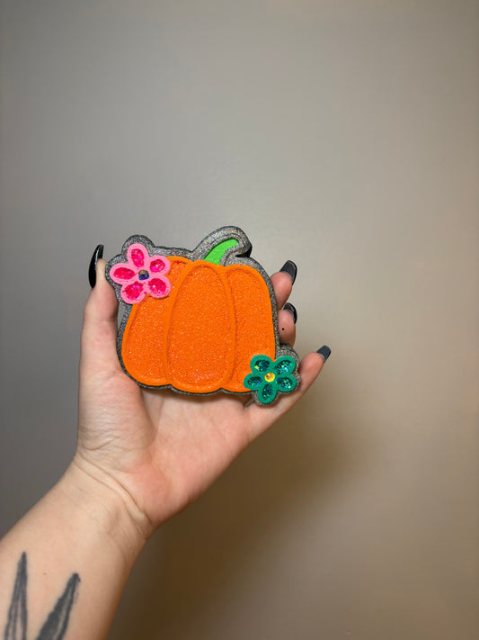 Pumpkin with flowers