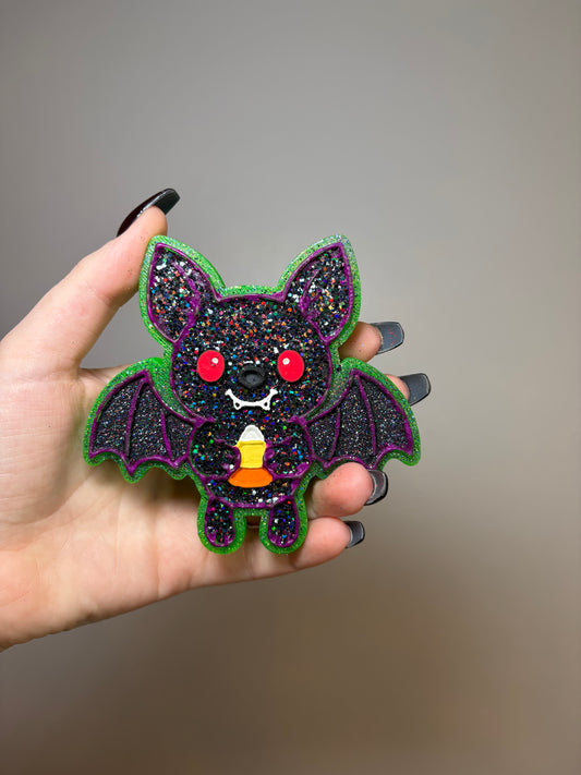 Bat with candy corn